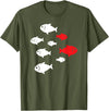 Gifts Fish Owners and Aquarists Co. Swim Against The Tide Fish Tank Fishing Fisherman Aquarium T-Shirt - Olive Green