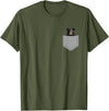 Funny Black Bear In Your Pocket Co Funny Black Bear In Your Pocket Animal T-Shirt - Olive Green