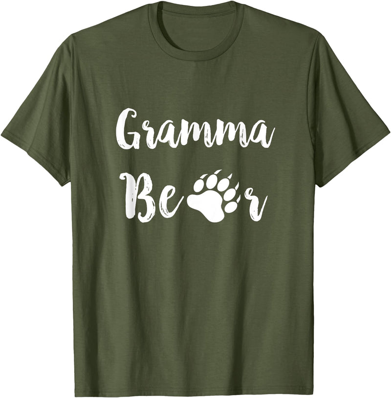 Bear Family Shirt Co Gramma Bear Claw Shirt Proud Grandma Gift - Olive Green
