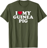 I love my guinea pig T-Shirt - Olive Green