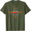 Copper Cow Serape Show Pig Livestock T-Shirt - Olive Green