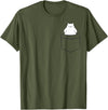 Arctic Polar Bear Gifts And Tees Polar Bear In a Pocket Cute Pocket Polar Bear T-Shirt - Olive Green
