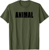 Animal Gym Rabbit Workout Bodybuilding Fitness T-Shirt in Olive Green
