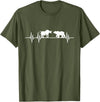 Day Trading Gifts Stocks Stock Trader Bull Bear Heartbeat Trading T-Shirt - Olive Green