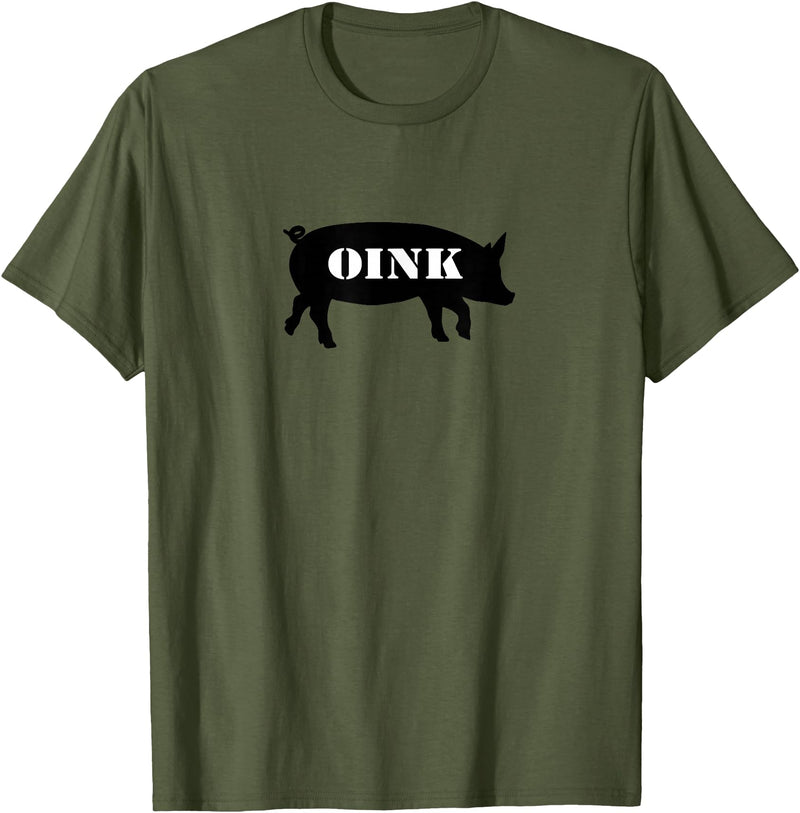 Bear Daddy Oink Pig Play Funny Gay Men's T-Shirt T-Shirt - Olive Green