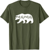 The Persnickety Owl Family Bears #1 Mama Bear Shirt Mama Bear T-Shirt Mama Mom Mommy Tee Shirt T-Shirt - Olive Green