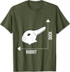 Rabbit Duck Illusion Philosopher T-Shirt in Olive Green