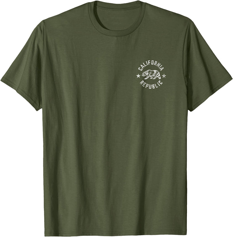 CALIFORNIA REPUBLIC STATE FLAG TEES CALIFORNIA REPUBLIC STATE FLAG GRIZZLY BEAR T-Shirt - Olive Green