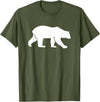 Walking Polar Bear T-Shirt - Olive Green