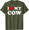 I Heart My Everything - Collection I Love My Cow, I Heart My Cow, I Love My Cow T-Shirt - Olive Green