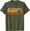 Allegany State Park Hiking Allegany State Park Camping New York Bear Retro T-Shirt - Olive Green