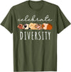 Celebrate Diversity Guinea Pig T-Shirt - Olive Green