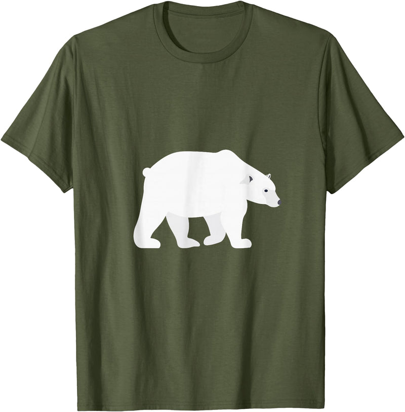 T-Shirts for Kids Cute Polar Bear Kids T-Shirt T-Shirt - Olive Green