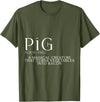 Bacon FH Pig, A Magical Creature That Turns Vegetables Into Bacon --- T-Shirt - Olive Green