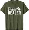 Rabbit Treat Dealer Funny Humor Bunny Treats Rabbit Owner T-Shirt in Olive Green