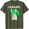 Llama Shirt Collection by Jean Olivier Funny Llama with Hats T-Shirt - Black, Small, Unisex-Adults, Classic Fit, Short Sleeve, Cotton 65% Polyester 35% - Olive Green