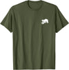 Playful Critter Apparel Co. Polar Bear Minimalist Black and White T-Shirt - Olive Green