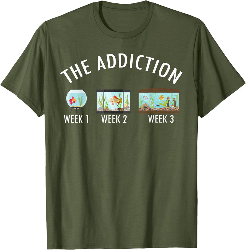 Funny Evolution Of Fish Lover Aquarium Girls Boys Funny Fish Lover Evolution Home Aquarium Fish Tank Pet Lover T-Shirt - Olive Green