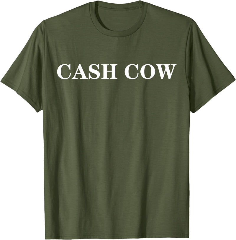 cash cow shirt Cash Cow T-Shirt - Olive Green