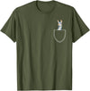 Funny Llama Gifts Llama In A Pocket - Alpaca T-Shirt - Olive Green