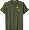 Africa Giraffe Gifts and Giraffe Sayings Cute Giraffe in Bag Cool Large Giraffe Large T-Shirt - Olive Green