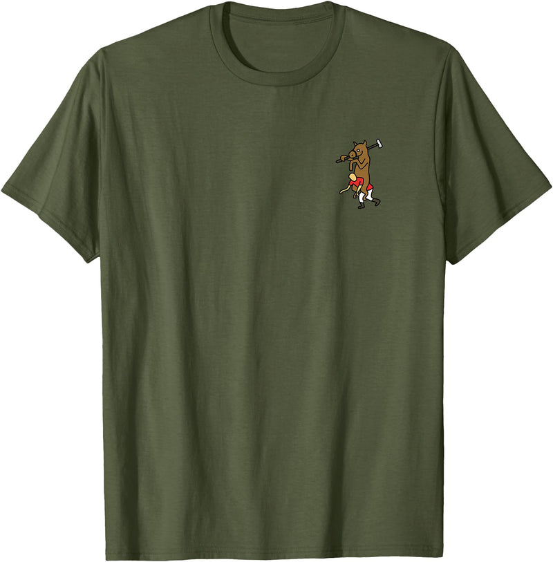 Awesome Polo Shirts Horse riding Man Polo T-Shirt T-Shirt - Olive Green