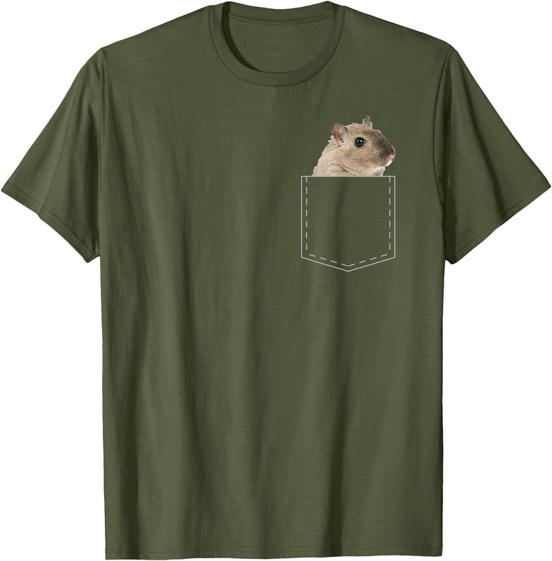 Boys Girls Cute Cool Hamster Lover T-Shirt Gift for Kids T-Shirt - Olive Green