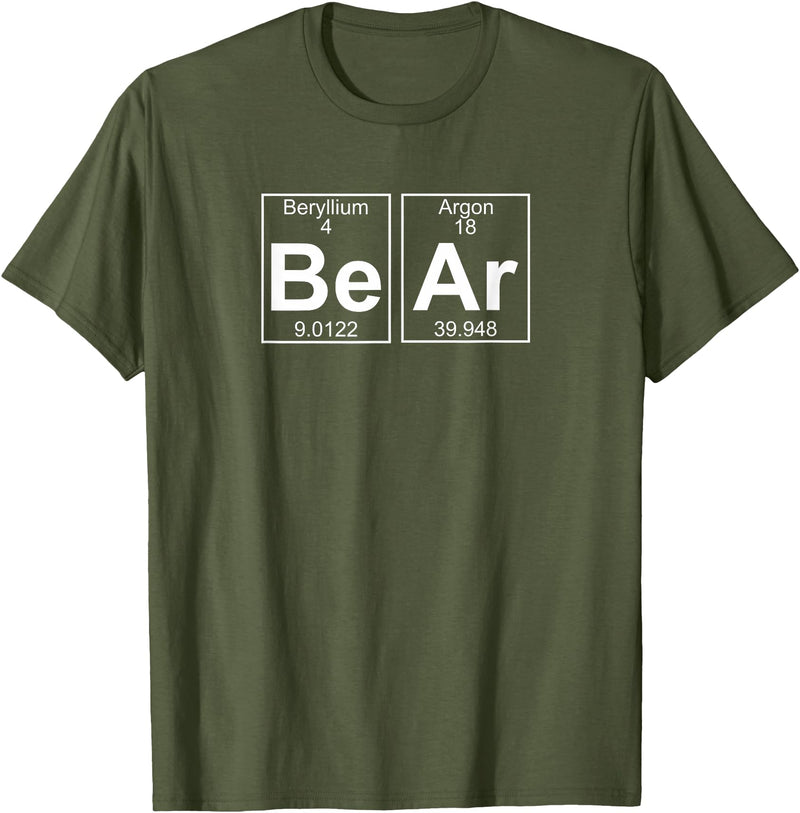 Gay Bear Pride T-Shirts Bear Periodic Table - Gay Bear Pride T-Shirt T-Shirt - Olive Green