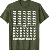 Funny Chicken and Cows Riddle 30 Cows and 28 Chickens How Many Didn't Funny Riddle Meme T-Shirt - Olive Green
