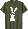Cool Bunny Rabbit T-Shirt in Olive Green