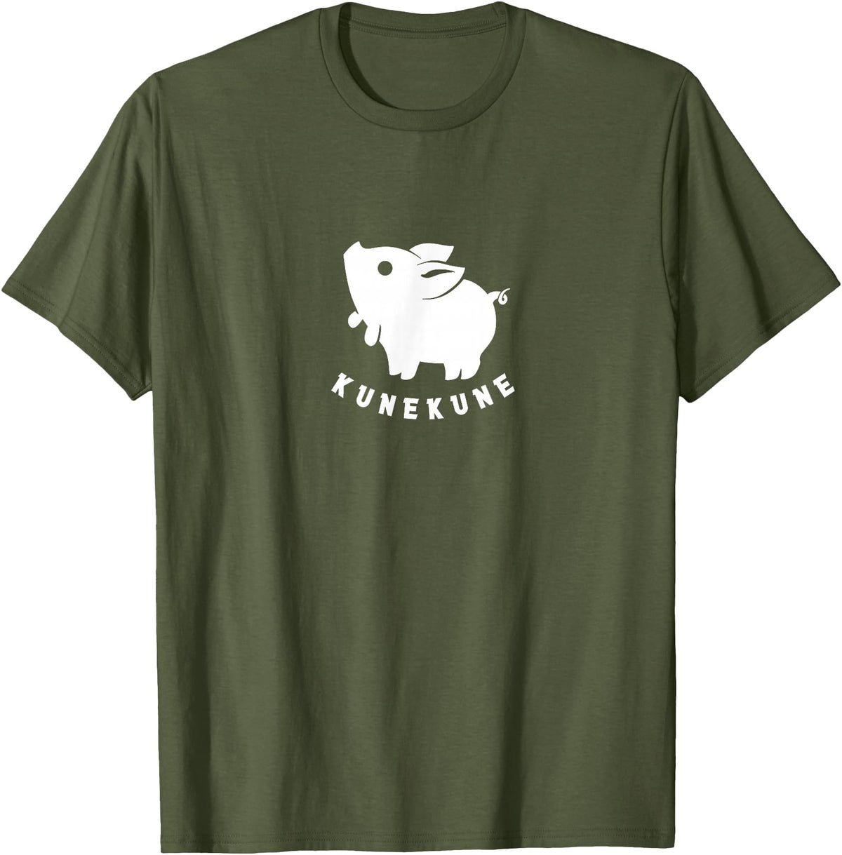 Kunekune cute piglet pet. Minimal art for pig fans Kunekune cute piglet pet. Minimal art for pig lovers T-Shirt - Olive Green