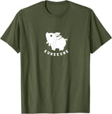 Kunekune cute piglet pet. Minimal art for pig fans Kunekune cute piglet pet. Minimal art for pig lovers T-Shirt - Olive Green