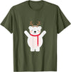 Ugly Sweater Designs Christmas Polar Bear T-Shirt - Olive Green