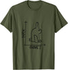 Funny Rabbit or Duck Animal Diptych Rabbit T-Shirt in Olive Green