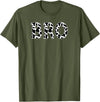 Cow Pattern Print Family Matching Birthday Apparel Cow Bro Birthday Family Matching Girl Boy Farm Birthday T-Shirt - Olive