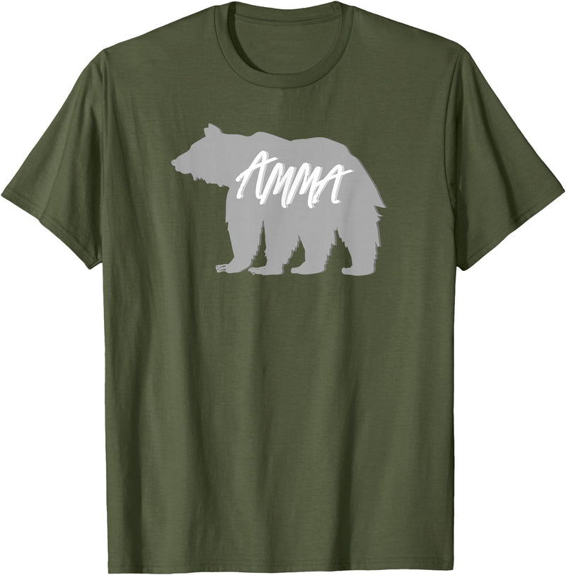 Grandma Granny GG T Shirt Gift SchippTees Amma Bear Icelandic Grandmother Nickname TShirt T-Shirt - Olive Green