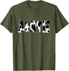 funny saying Gifts for Family Members and more Auntie Cow Print Cow Pattern T-Shirt, Black - Olive Green
