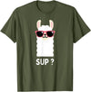 Llama Costume For Boys Funny Llama Kids T-Shirt - Olive Green