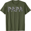 Cow Pattern Print Family Matching Birthday Apparel Cow Papa Birthday Family Matching Girl Boy Farm Birthday T-Shirt - Olive