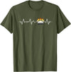 Bear Community Bear Brotherhood Gay Men Gifts Gay Bear Pride Heartbeat Paw Bear Flag Colors T-Shirt - Olive Green