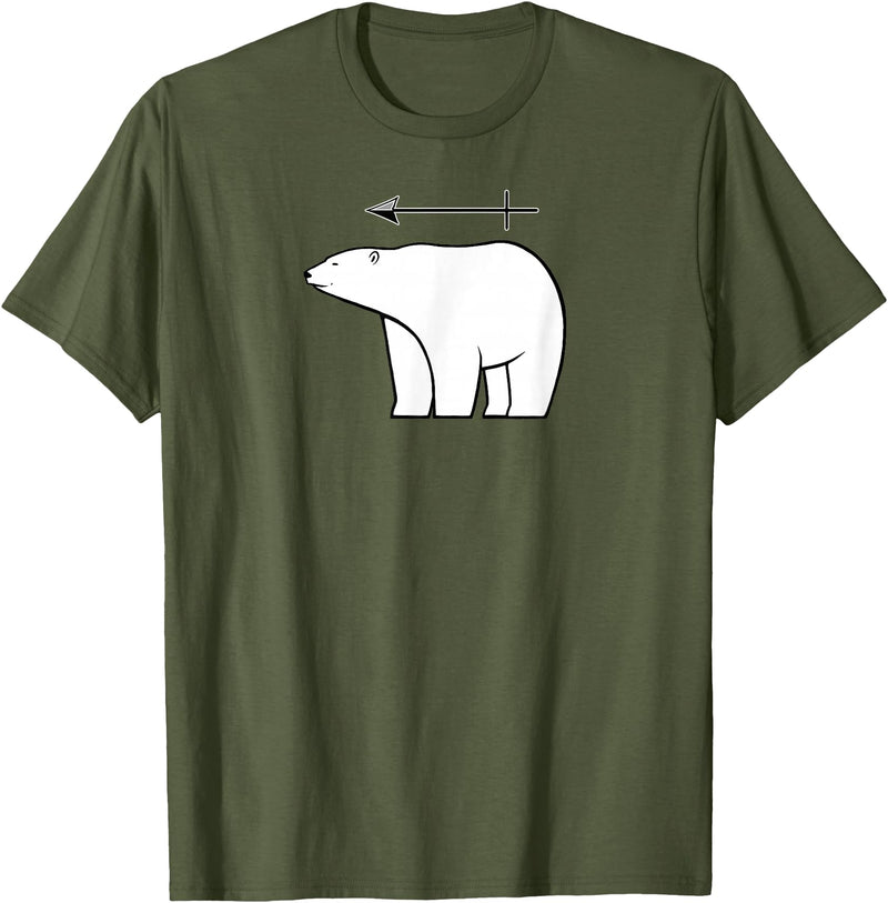 Mike Robe Designs Eisbär Funny Chemistry Science Pun Men and Women T-Shirt - Olive Green