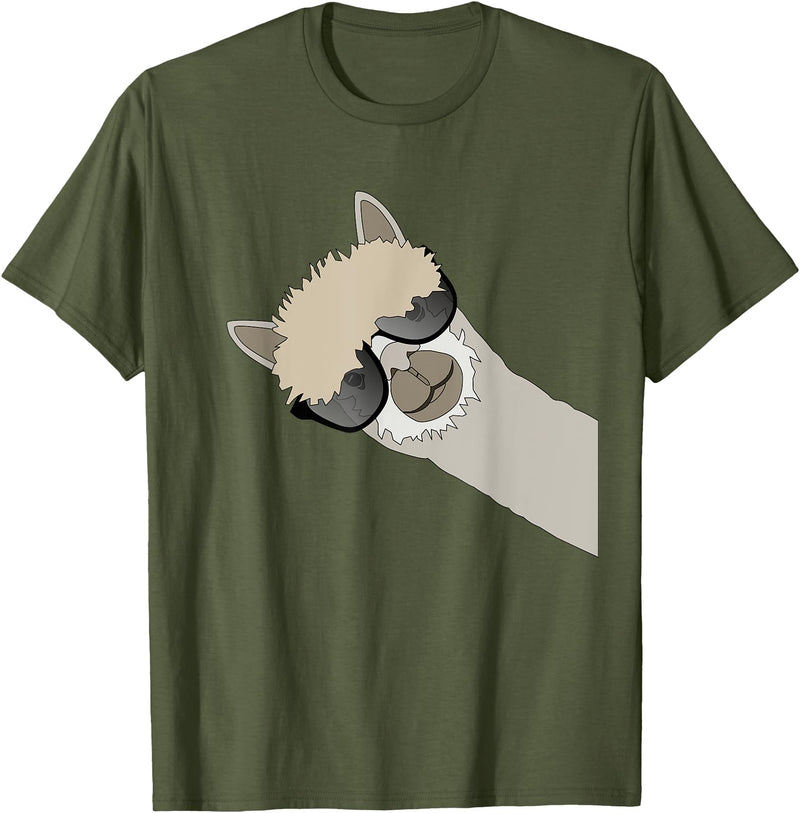 Alpaca Llama Gift Funny Cool Deco Alpaca Llama Gift Funny Cool Llama Deco T-Shirt - Olive Green