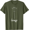 Giraffe Lover Grafik Outfits Stick Man Funny Giraffe Motif Giraffe T-Shirt - Olive Green