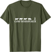 Cow by Mr.Y.T. Cow whisperer farmer T-Shirt - Olive Green