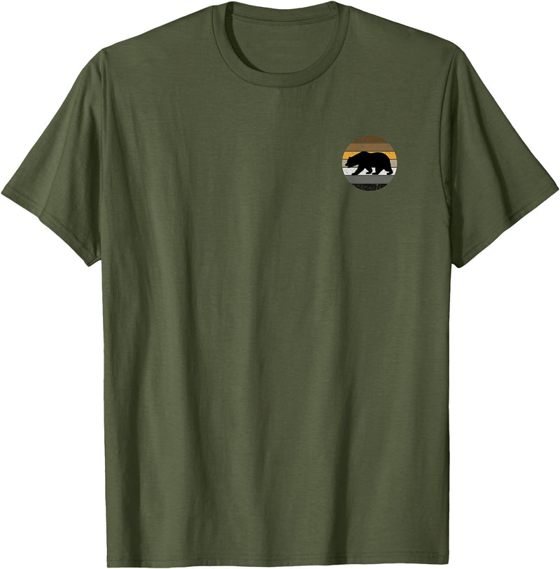 Equal Rights Gay Bear Sânpebe Designs Mens Gay Bear Pride Distressed Men Pocket T-Shirt - Olive Green