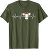 Cute Cow Lover funny DM Cattle Cow Heart Valve EKG Heartbeat, Cute Cow Lover funny T-Shirt - Olive Green