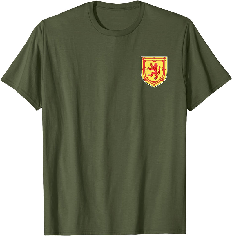 SCOTTISH RED LION Scotland RED Lion Rampant T-Shirt - Olive Green
