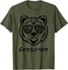 Mama Bear Grizzly Mom T-Shirt - Olive Green