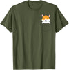 Cute Guinea Pig Tees And Gifts Guinea Pig In A Pocket Cute Pocket Guinea Pig T-Shirt - Olive Green