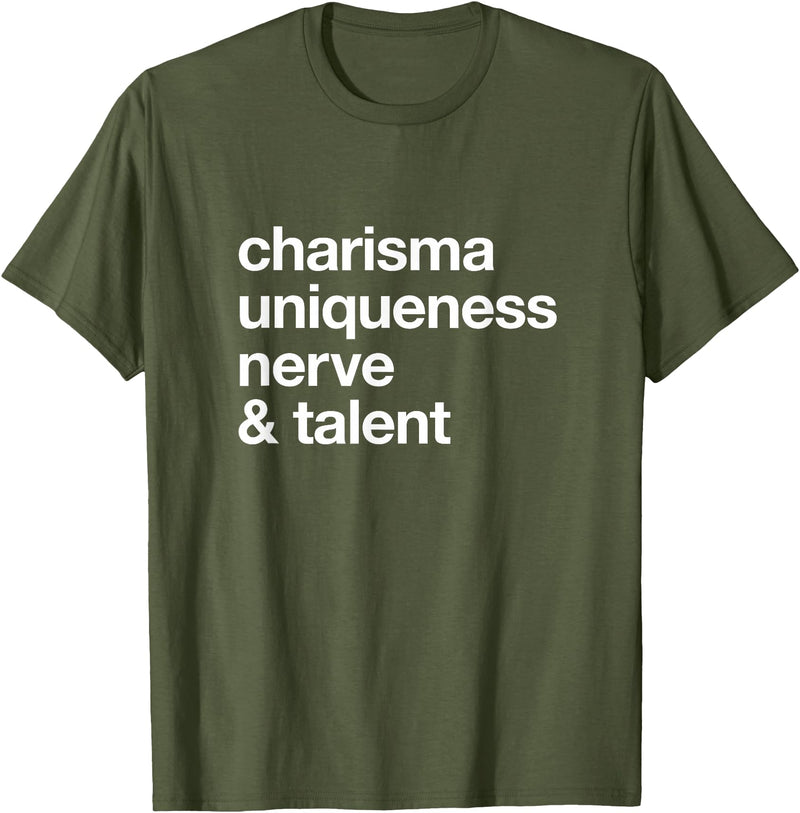 Bear-ly Gay Tees Funny Charisma Uniqueness Nerve Talent Gay Clothing T-Shirt - Olive Green